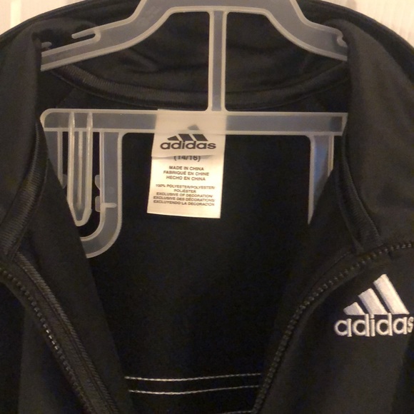adidas zip up boys large black - Picture 2 of 3